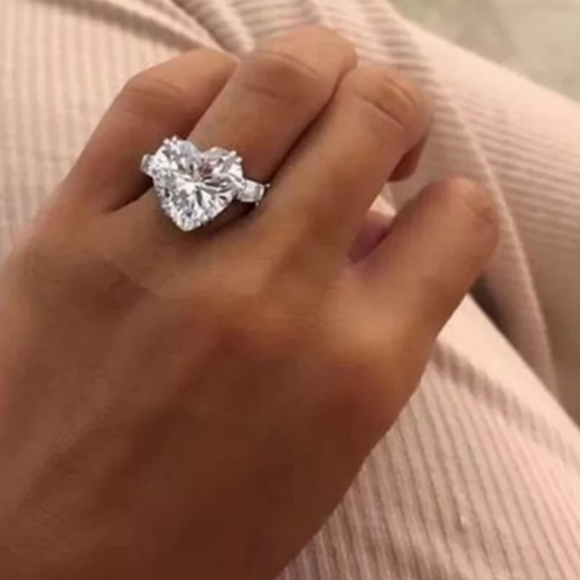 ❤️NEW HEART SHAPE RING 925 STERLING SILVER ❤ - Picture 2 of 7